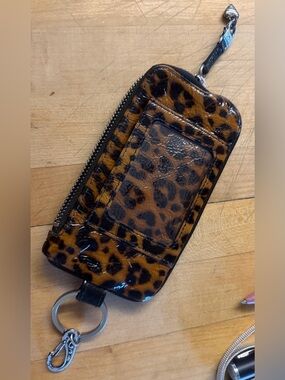 Brighton Leopard Print Wallet with Heart Charm